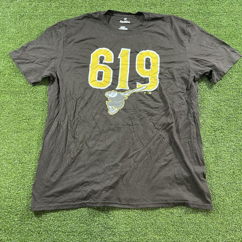 San Diego Padres mlb Short Sleeve Tee Brown Mens Size XL NWOT